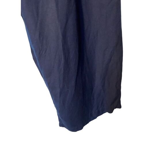 Loft women’s linen blend, navy blue nautical, style, wide, leg, Capri S/M - Picture 4 of 6